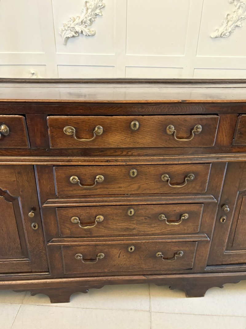 Antique George III 18th Century Outstanding Quality Oak Welsh Dresser - Image 8